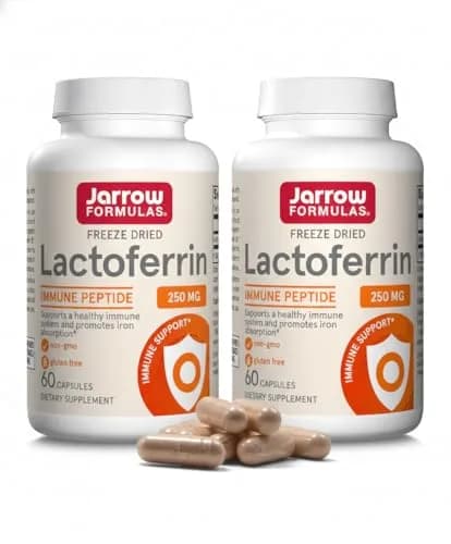 Jarrow Formulas Lactoferrin Immune Support 250 mg Capsules | 120 Count (Pack of 2) thumbnail 1