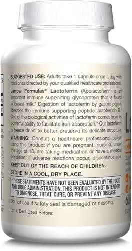 Jarrow Formulas Lactoferrin Immune Support 250 mg Capsules | 120 Count (Pack of 2) thumbnail 9