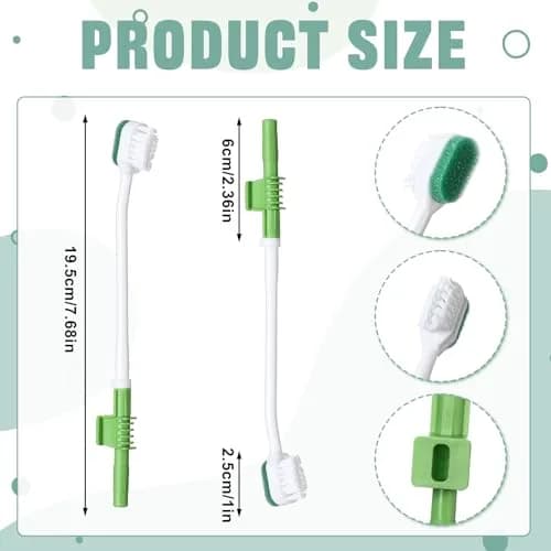 Didaey Green 20 Pcs Sponge Toothbrush with Suction | 19.5 cm (7.68 inches) thumbnail 2