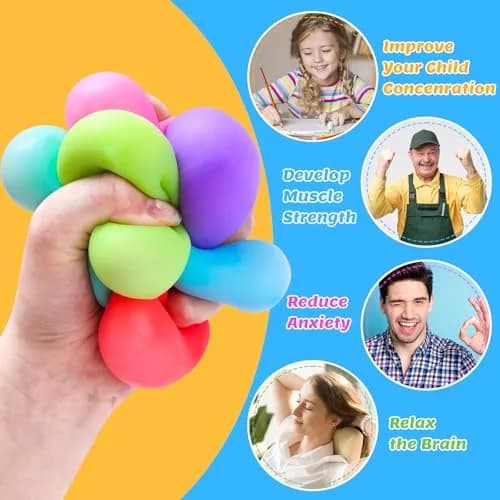 VISCOO 60 Pack Slow Rising Stress Cube 3.6cm (1.4 inch) | Non-Toxic TPR Fidget Toy for Kids & Adults thumbnail 6