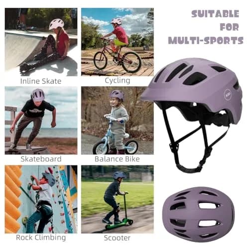 XJD XX-Small Grape Purple Toddler Multi-Sport Helmet for Infants & Babies (44-48 cm) thumbnail 3