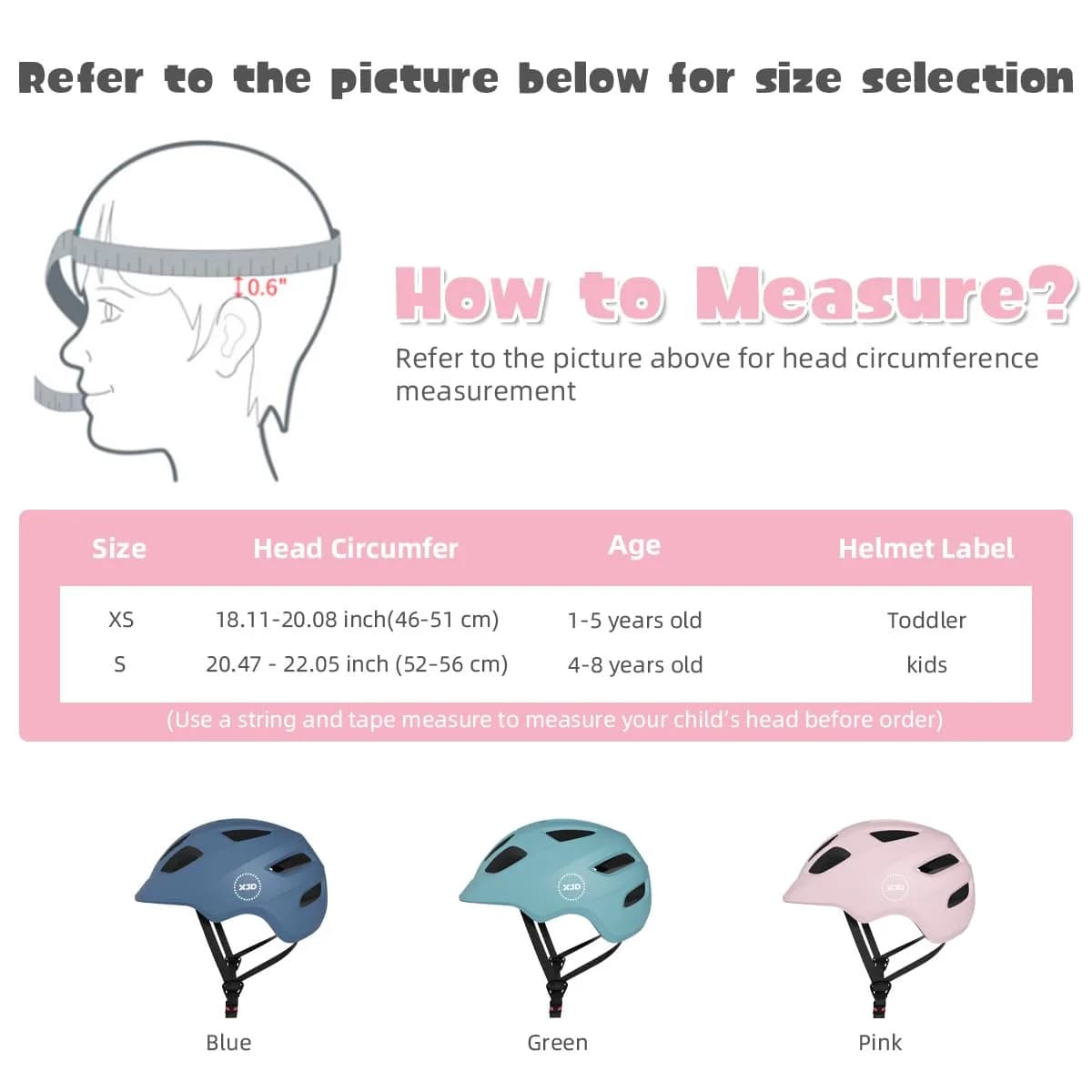 XJD XX-Small Light Pink Toddler Multi-Sport Bike Helmet for Babies (44-48 cm) - view 4