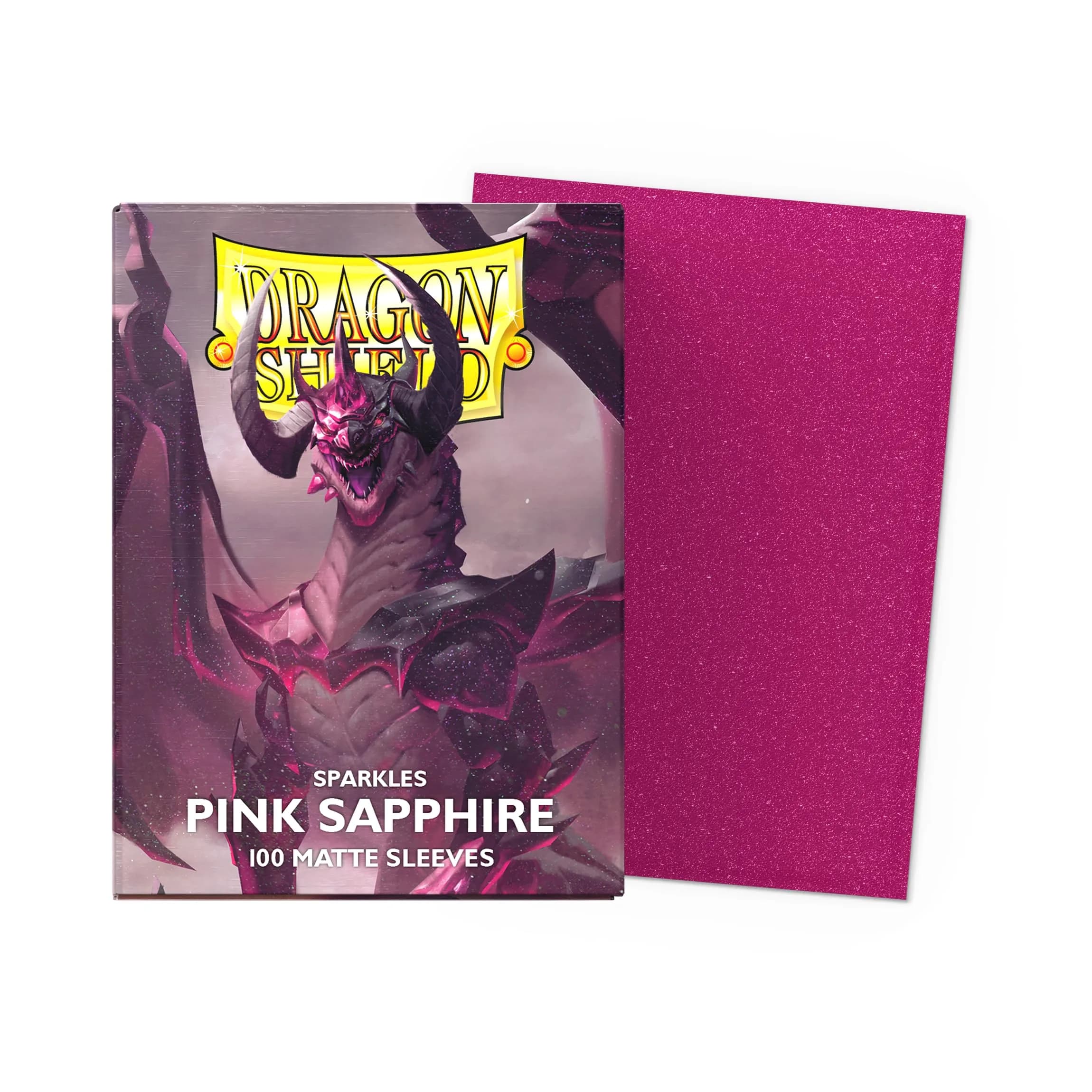 Dragon Shield Pink Sapphire Matte Card Sleeves (100 CT) | Standard Size TCG Protection - view 2