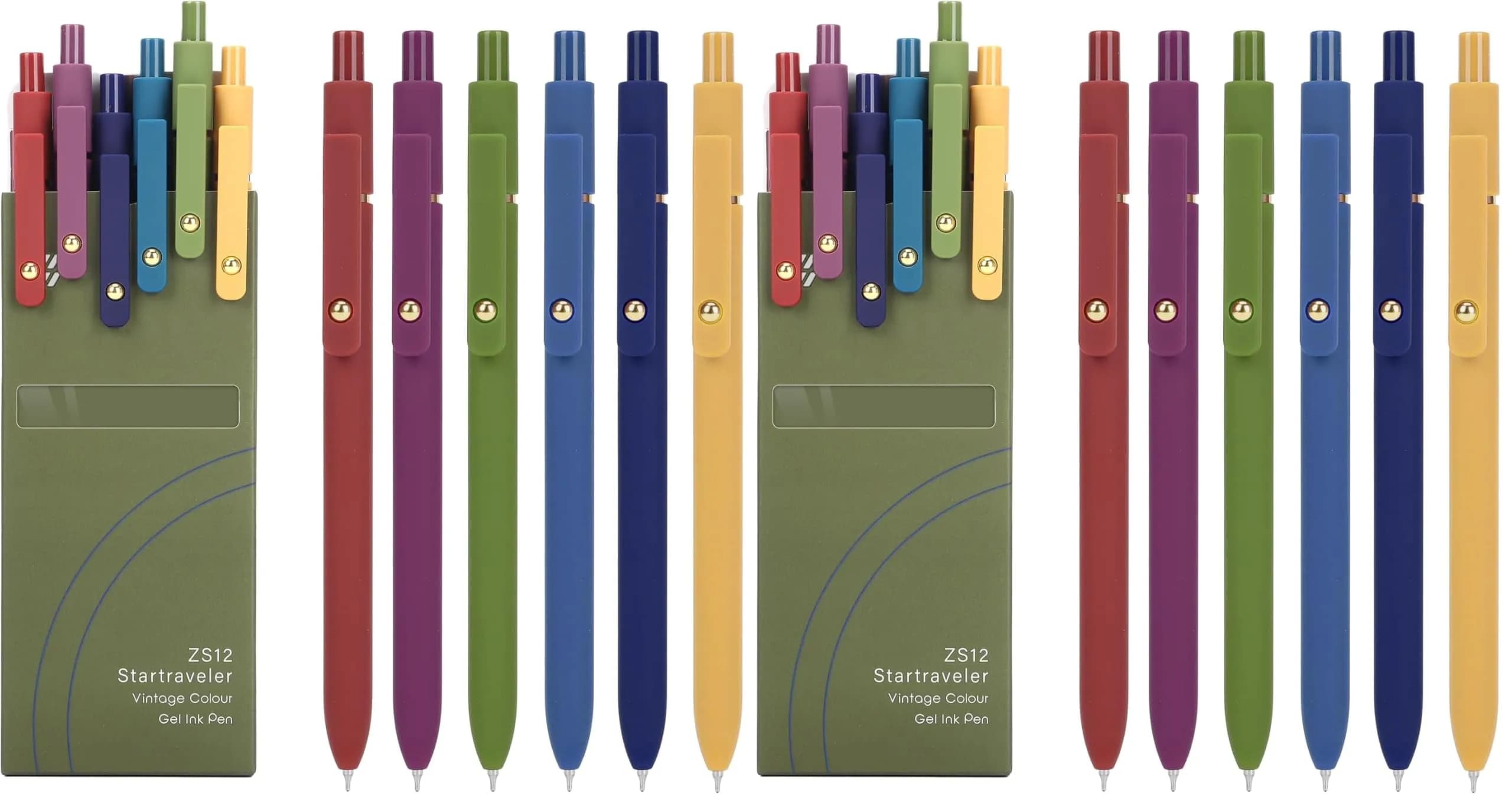 FIOVER Gel Pens, 0.7mm Fine Point Black Ink, 12 Count | Smooth Writing for Journaling & Office - main product image