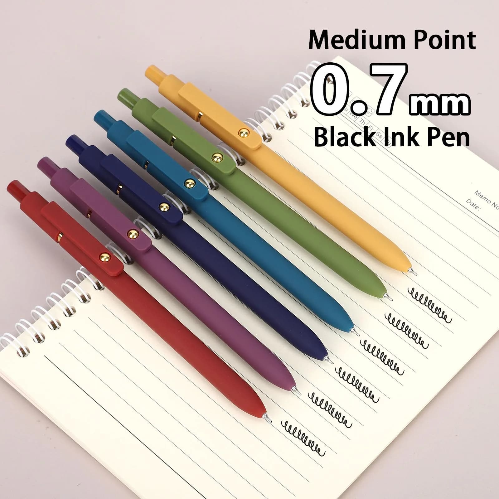 FIOVER Gel Pens, 0.7mm Fine Point Black Ink, 12 Count | Smooth Writing for Journaling & Office - view 2
