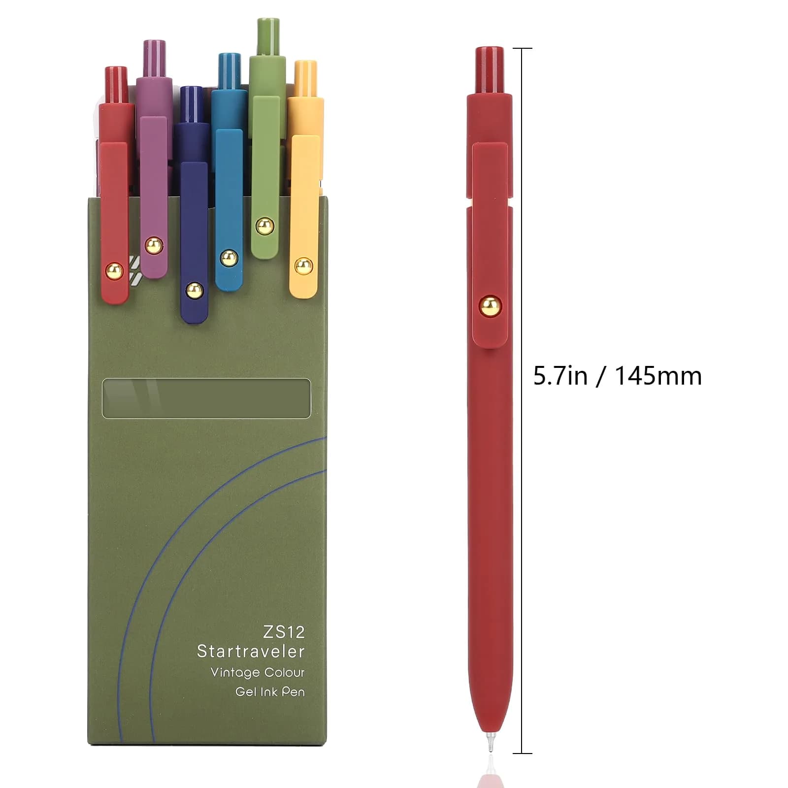 FIOVER Gel Pens, 0.7mm Fine Point Black Ink, 12 Count | Smooth Writing for Journaling & Office - view 5