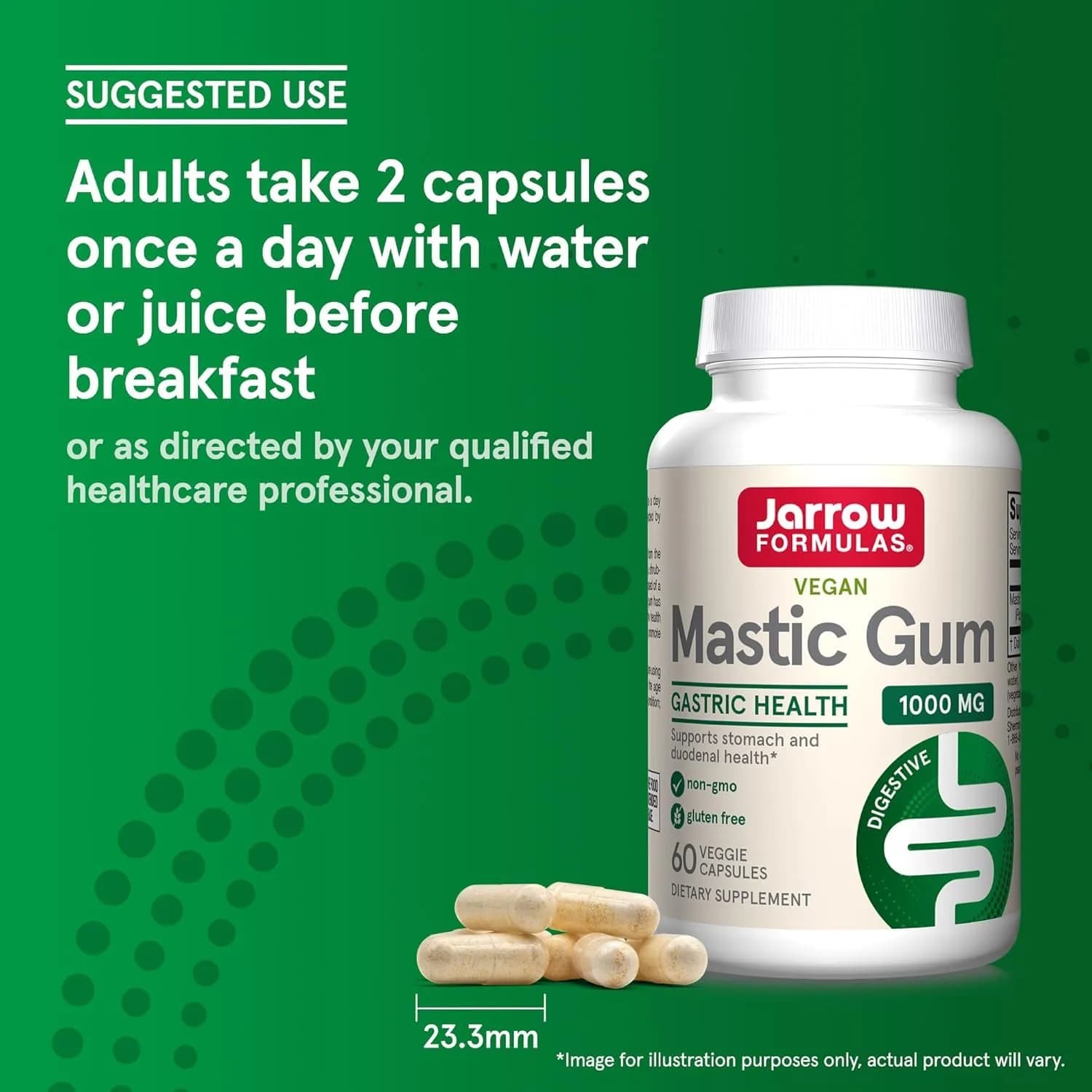Jarrow Formulas Mastic Gum 1000 mg Veggie Capsules 120 Count (60 Count Pack of 2) | Supports Stomach and Duodenal Health - view 6