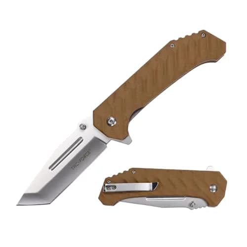 Tac-Force Pocket Folding Knife, G10 Handle, Satin Finish, TF-2012BN | Compact EDC with 3.6" Blade thumbnail 1