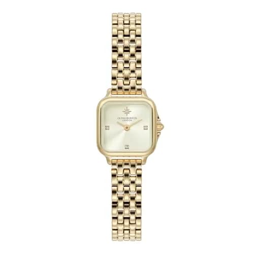Olivia Burton Grosvenor Mini 20mm Women’s Quartz Watch | Classic Sunray Dial & Gold Bracelet thumbnail 1