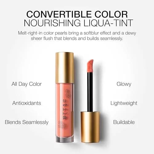 stila Convertible Color Nourishing Lip & Cheek Liqua-Tint 0.25 Fl Oz | Sheer, Buildable, Hydrating with Hyaluronic Acid thumbnail 4