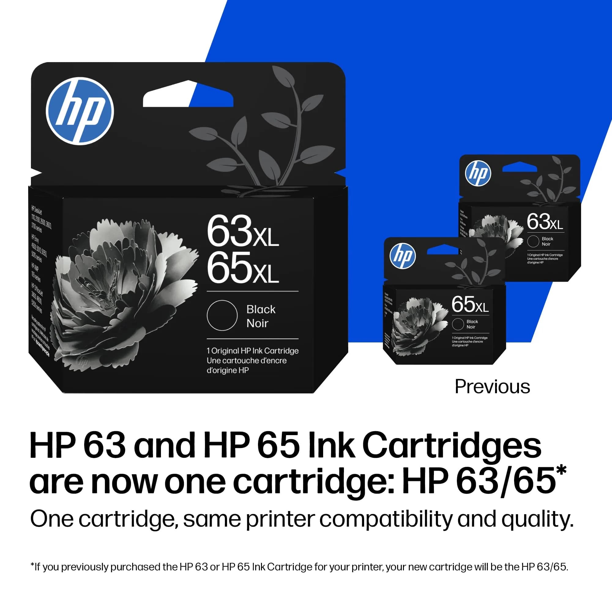 HP 63XL / 65XL Black High-Yield Ink Cartridge | Fade-Resistant Documents - view 3