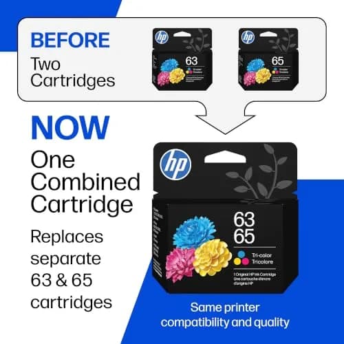 HP 63/65 Tri-Color Ink Cartridge (Replaces HP 63 & 65) | 100 Pages Yield thumbnail 2
