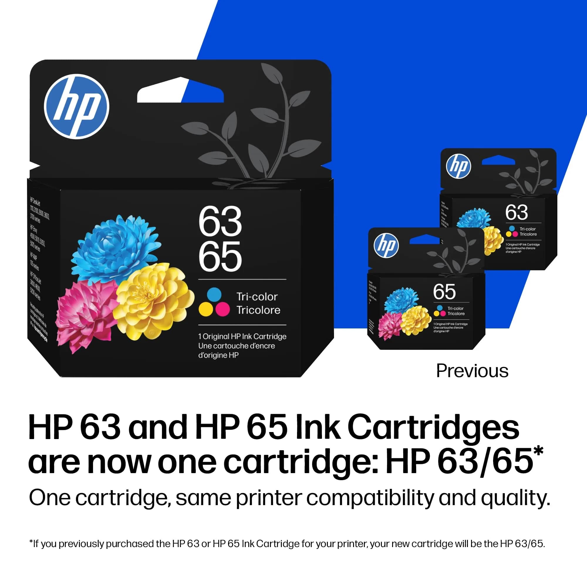 HP 63 Tri-Color Ink Cartridge - 100 Pages Yield - Model 63/65 - view 3