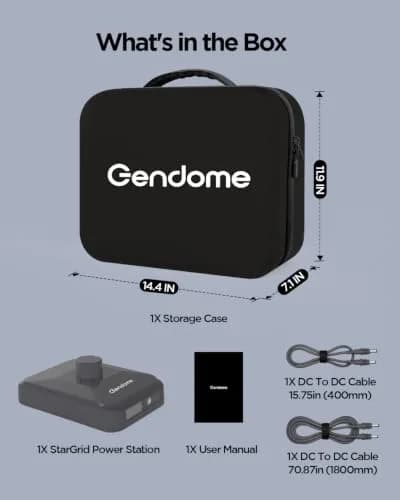 GENDOME 288Wh Power Bank for Starlink Mini | All-in-One Outdoor Camping Kit (70-120c) thumbnail 8