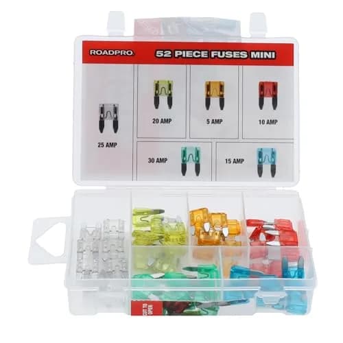 RoadPro 52-Piece Mini Fuse Set with Storage Case | Assorted Amperage, Fast-Acting Protection thumbnail 3