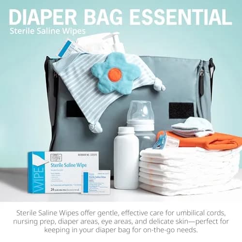 PDI Sterile Saline Wipes | 576 Count, Individually Wrapped for Eye & Skin Care, Newborns & Piercing | Case Pack (24 Boxes) thumbnail 5