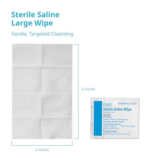 PDI Sterile Saline Wipes | 576 Count, Individually Wrapped for Eye & Skin Care, Newborns & Piercing | Case Pack (24 Boxes) thumbnail 3