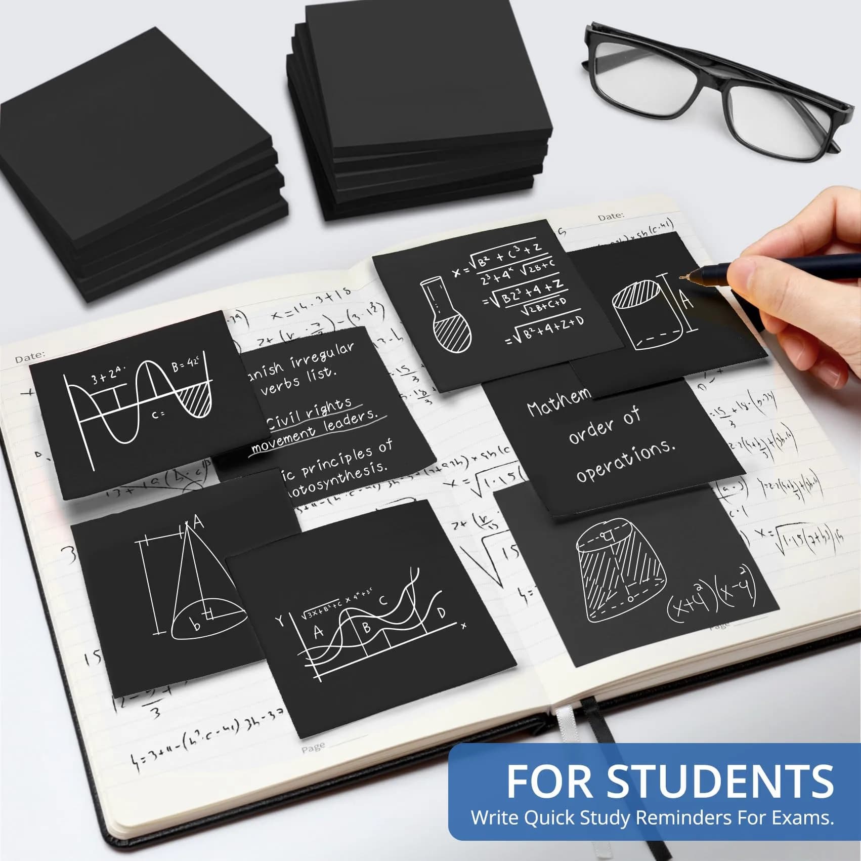Taja 3x3 Inch Self-Stick Note Pads | Bulk Pack Value for Office & Study Organization - view 6