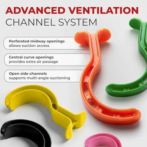 Berman Oral Airway Emergency Kit 2-Pack | Color Coded Disposable Polypropylene Airways for First Aid, EMT, Paramedic, CPR thumbnail 3