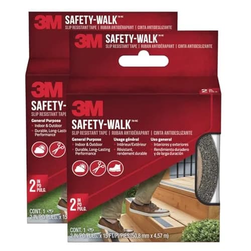 3M Safety-Walk Slip Resistant Tape 2 in x 15 ft (Pack of 2) | High-Traction Black Tape for Stairs & Wet Areas thumbnail 1