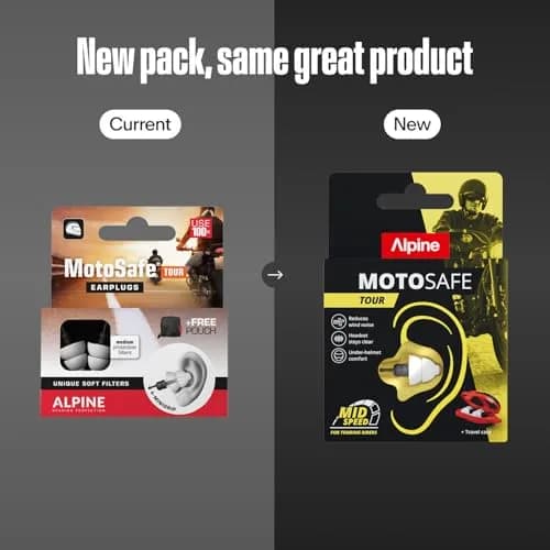 Alpine MotoSafe Tour Motorcycle Ear Plugs 17 dB SNR | Wind Noise Reduction for Tours thumbnail 6