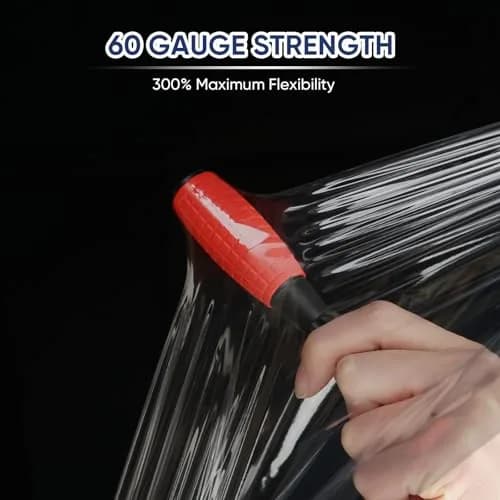 TICONN Stretch Wrap Roll 4-Pack, 15 in x 1000 ft (38 cm x 3048 m) | Industrial Strength Plastic Film for Moving & Storage thumbnail 3