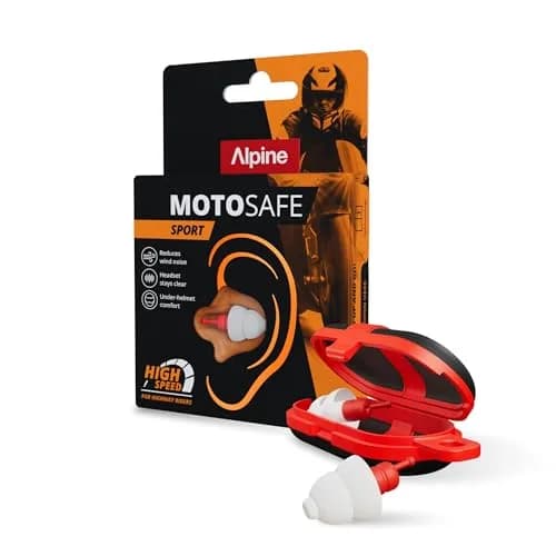 Alpine MotoSafe Sport Earplugs | 20dB SNR Wind Noise Reduction for Motorcycling thumbnail 1