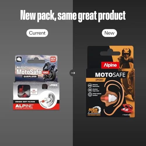 Alpine MotoSafe Sport Earplugs | 20dB SNR Wind Noise Reduction for Motorcycling thumbnail 6