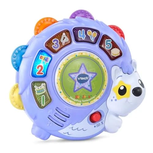 VTech Zoo Jamz Hedgehog Tambourine with Instruments and Games | Musical Toy for Toddlers 6.5" x 6" x 1.7" thumbnail 2