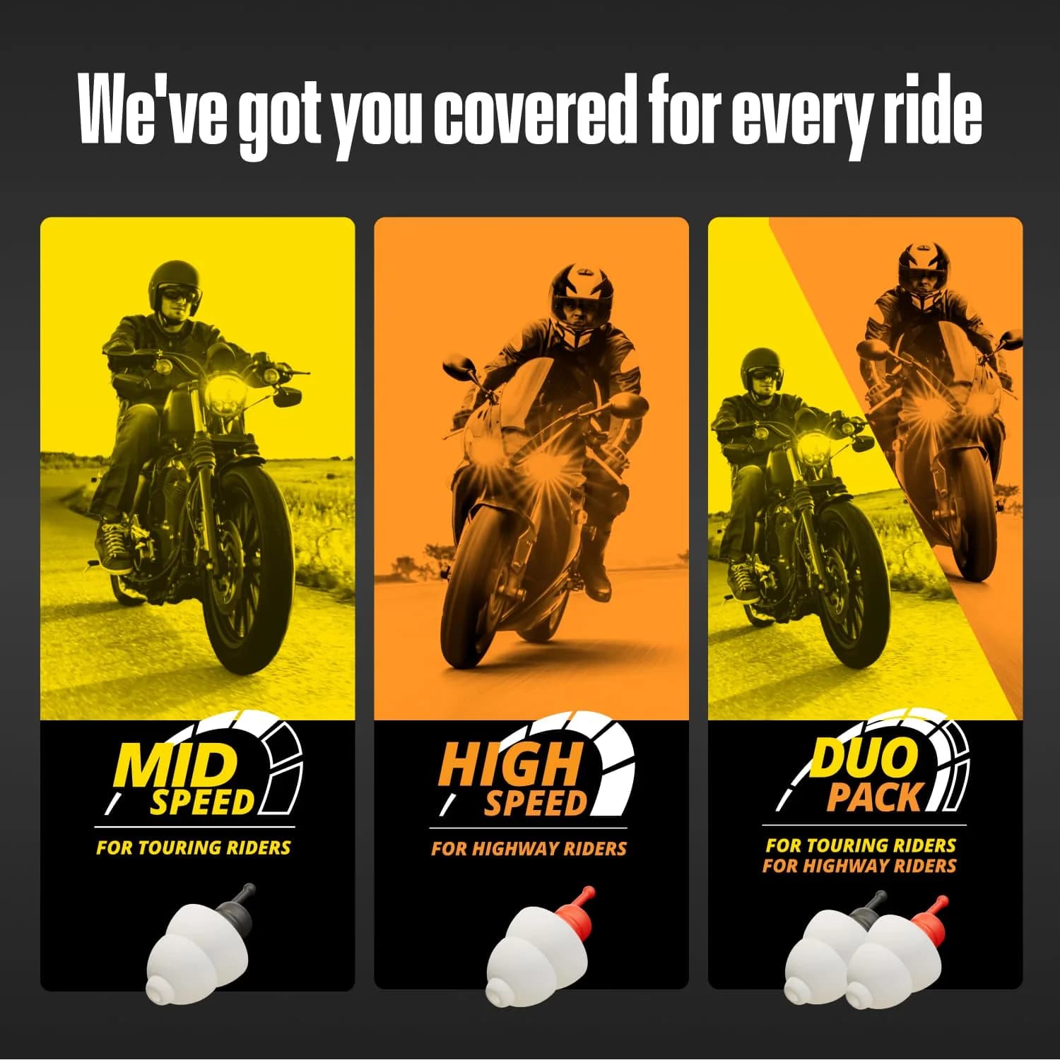 Alpine MotoSafe Duo Motorcycle Ear Plugs for Wind Noise Reduction | 2 Pairs (20dB SNR) - view 7
