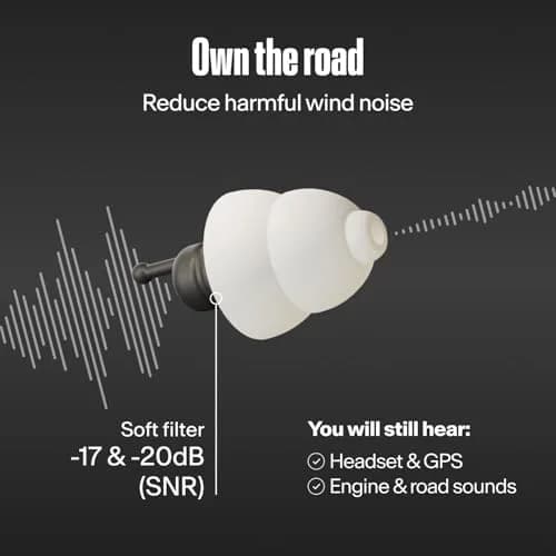Alpine MotoSafe Duo Motorcycle Ear Plugs for Wind Noise Reduction | 2 Pairs (20dB SNR) thumbnail 3