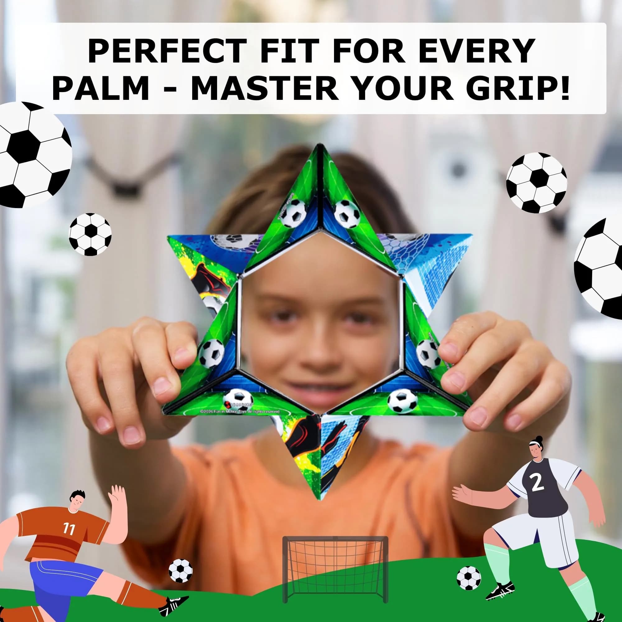 Shashibo Soccer Dodeca Sensory Fidget Toy | Shape Shifting Cube for Kids & Adults - view 5