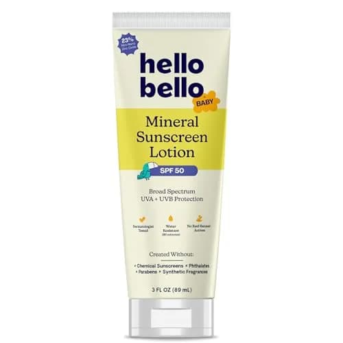 Hello Bello Baby Mineral Sunscreen Lotion SPF 50, 89ml (3 fl oz) | Broad Spectrum UVA/UVB Protection thumbnail 1