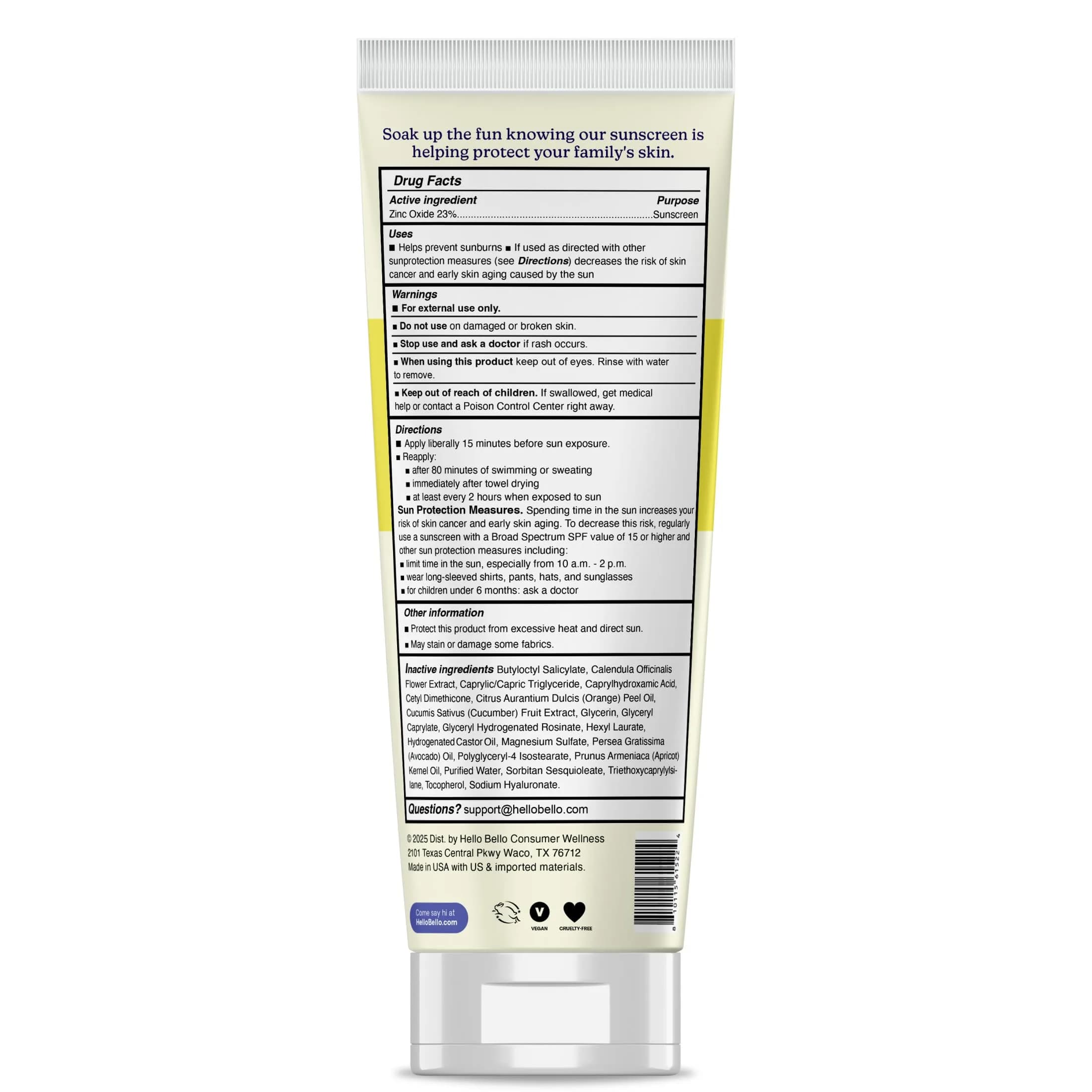 Hello Bello Baby Mineral Sunscreen Lotion SPF 50, 3 oz - Gentle Roll-On Sun Protection for Face & Body - view 8