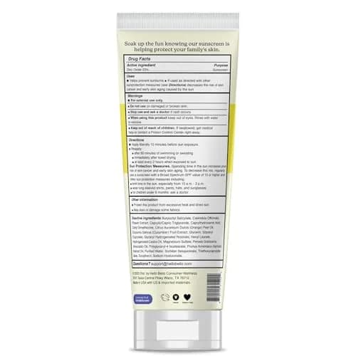 Hello Bello Baby Mineral Sunscreen Lotion SPF 50, 89ml (3 fl oz) | Broad Spectrum UVA/UVB Protection thumbnail 8