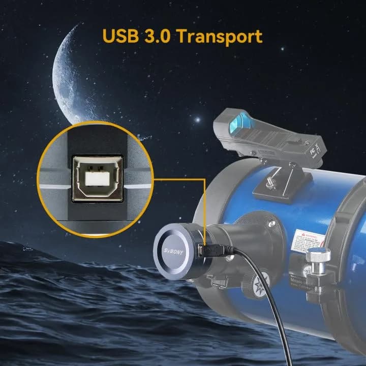 SVBONY SV105 Telescope Camera with UHC Filter | USB 2.0 IMX307 CMOS Color Astrophotography Camera for Beginners - view 5