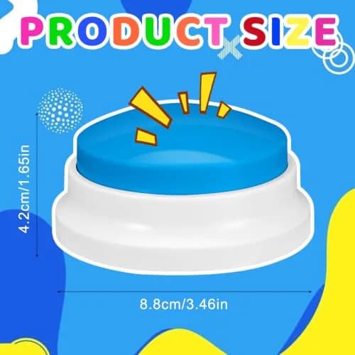 Ovveroche 10 Pieces Recordable Answer Buzzers | Classroom Buzzers for Study, Office, Home, Pet Training Toy thumbnail 5
