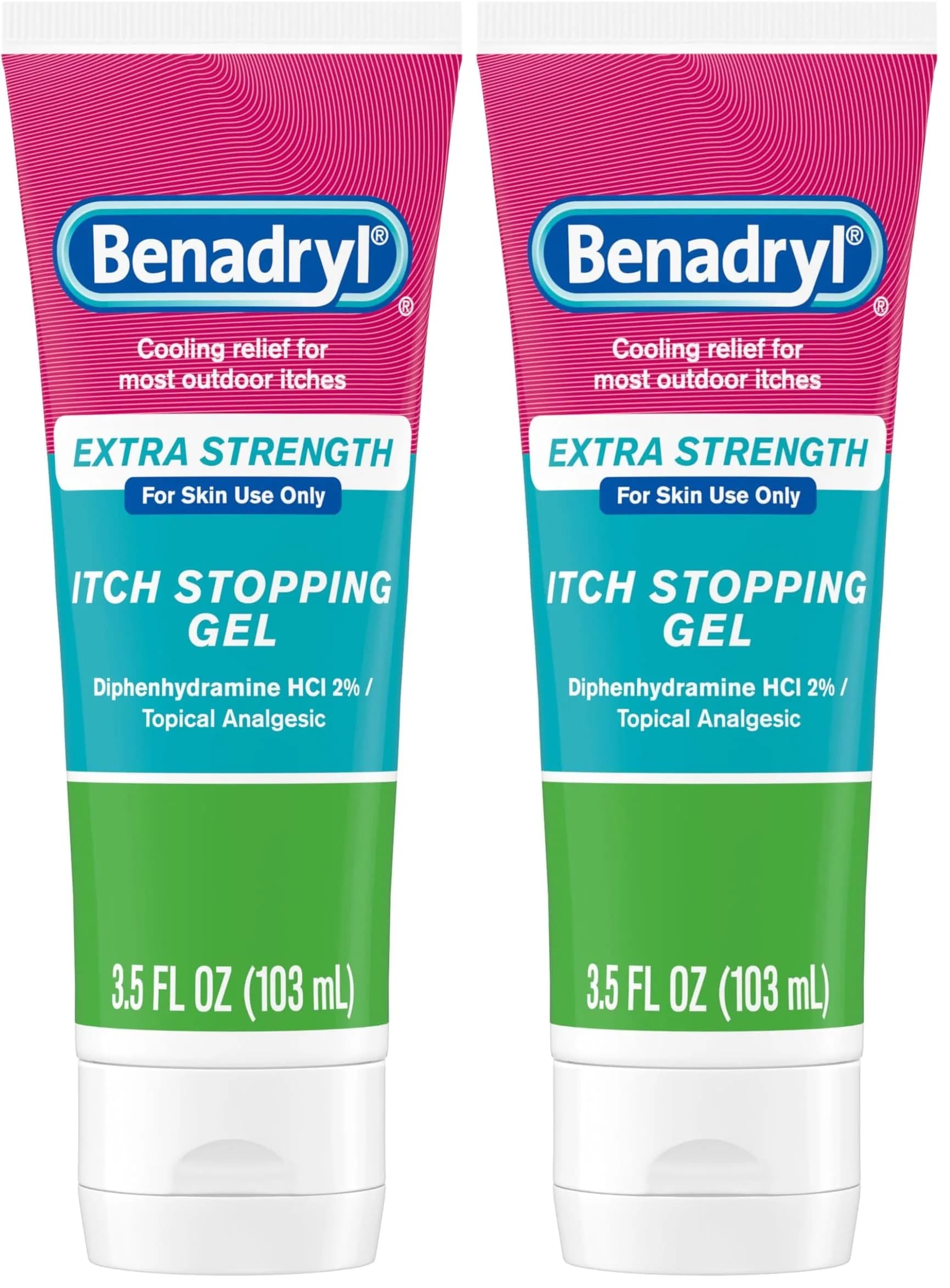 Benadryl Extra Strength Anti Itch Relief Gel 3.5 fl oz (7 fl oz) | Fast Cooling Relief from Insect Bites & Sunburn - main product image