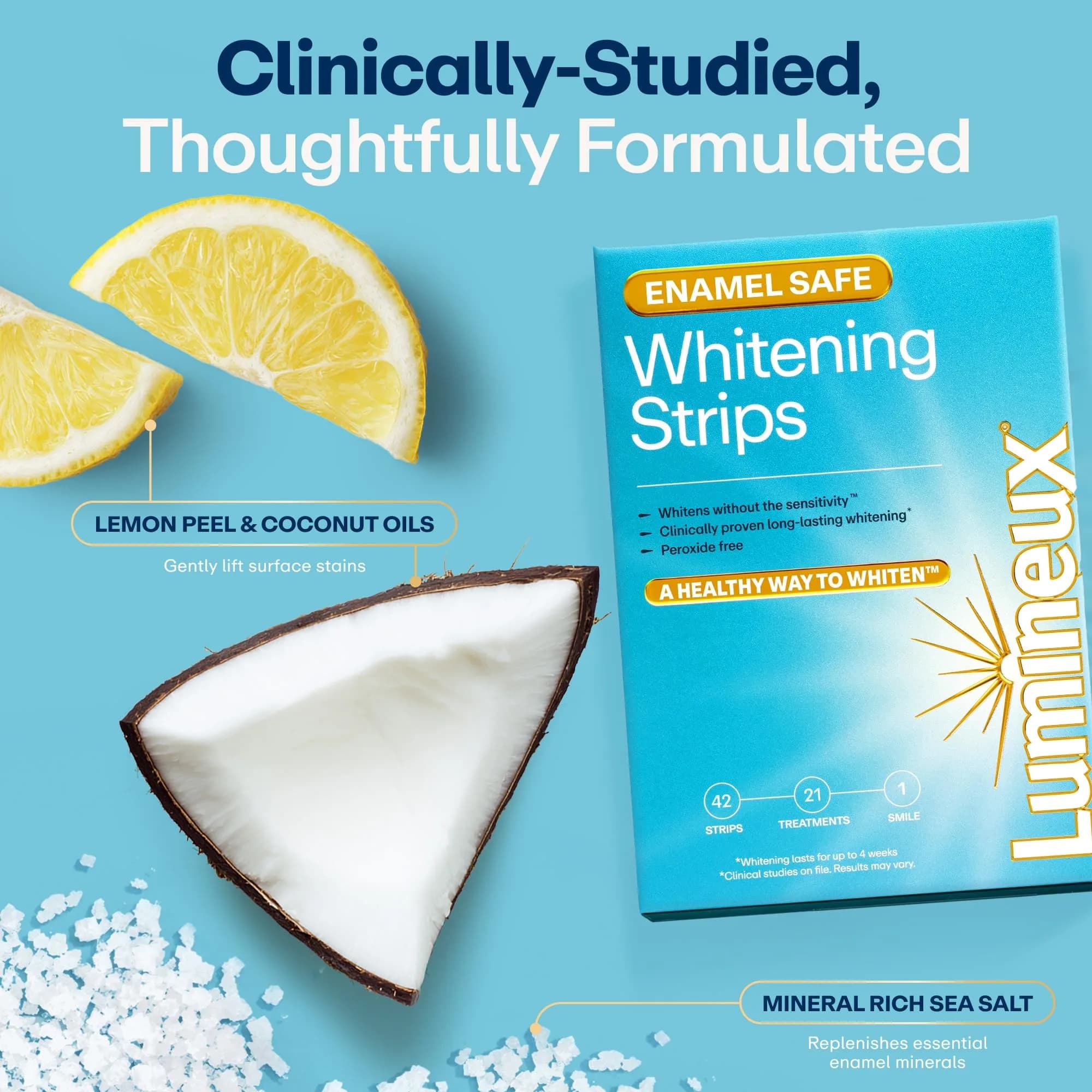 Lumineux Teeth Whitening Strips Enamel Safe Formula (863825) | Dentist-Formulated Stain Removal - view 3