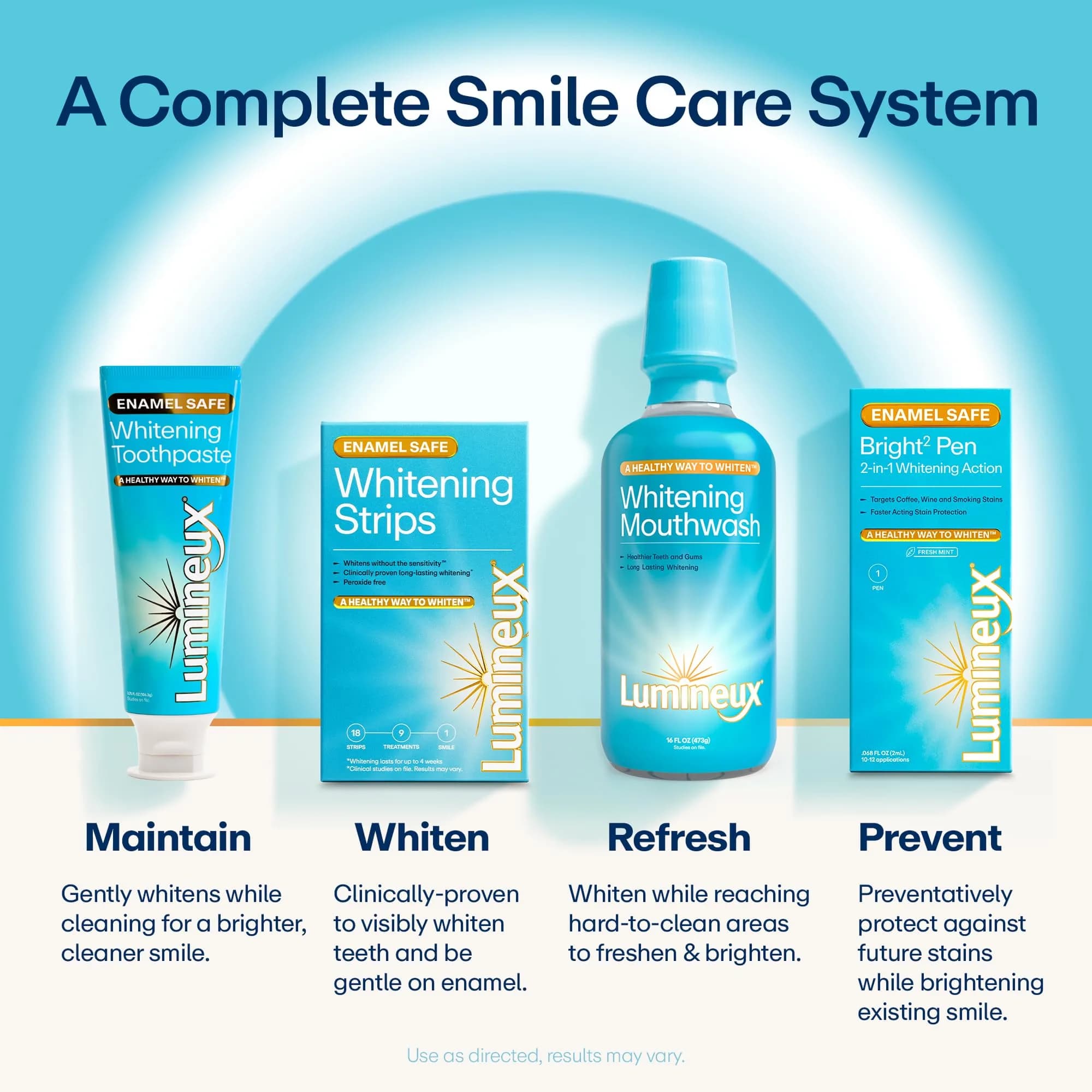 Lumineux Teeth Whitening Strips Enamel Safe Formula (863825) | Dentist-Formulated Stain Removal - view 9