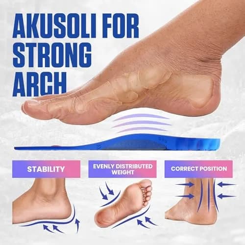 Akusoli Shoe Inserts for Women & Men S/M | All-Day Comfort & Support thumbnail 9