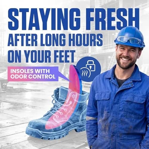 Akusoli Work Boot Insoles for Men L/XL | Cushioned Support & Gel Heel thumbnail 6