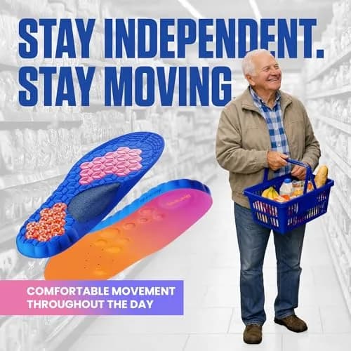 Akusoli Work Boot Insoles for Men L/XL | Cushioned Support & Gel Heel thumbnail 7
