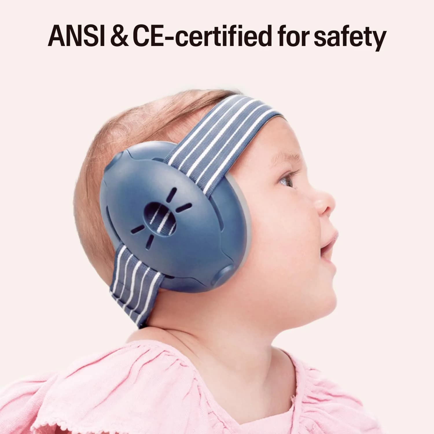 Alpine Muffy Baby Ear Muffs Noise Protection for Toddlers | 23 dB SNR (114g) | Denim Striped - view 6