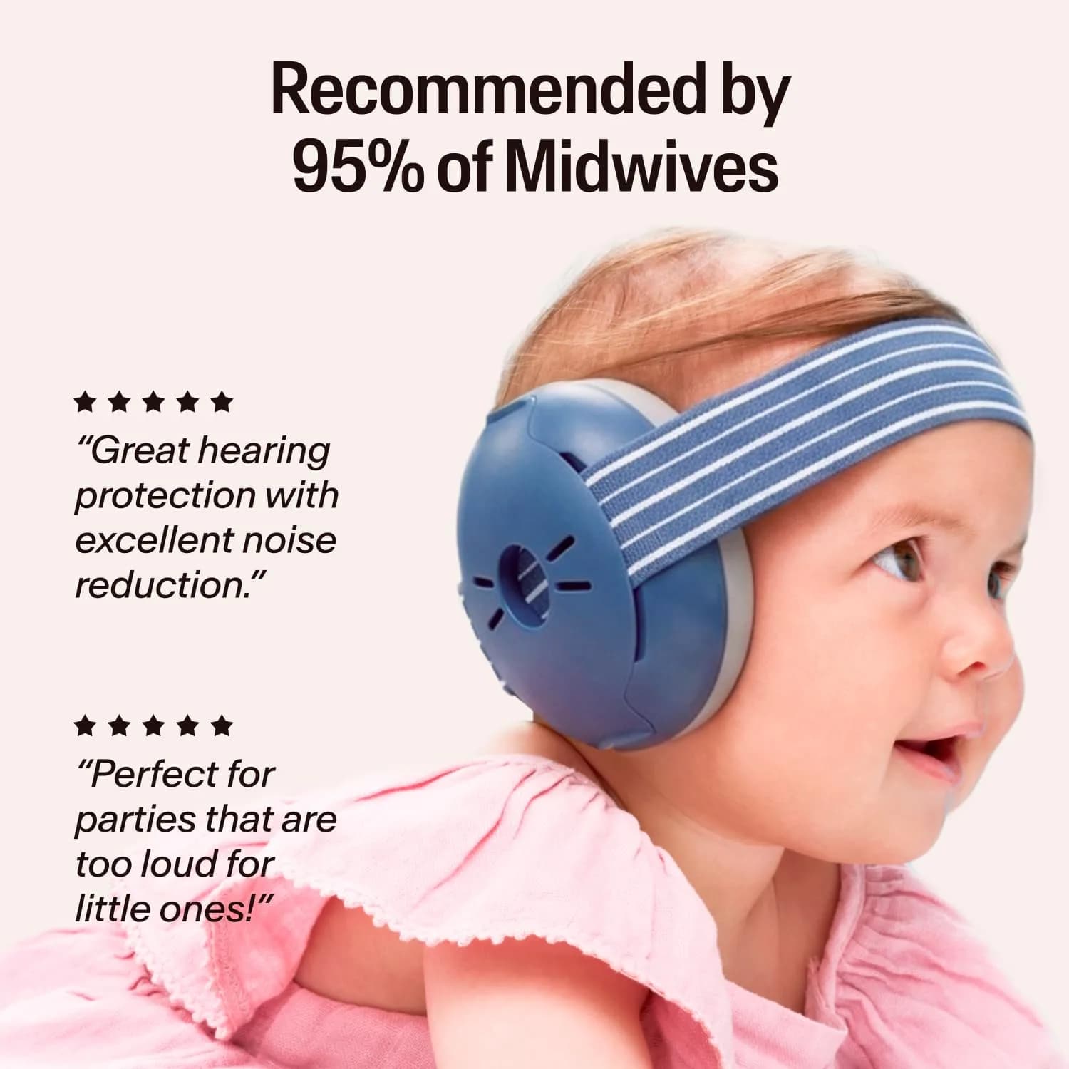 Alpine Muffy Baby Denim Earmuffs for Babies & Toddlers up to 4 Years | CE & ANSI Certified Noise Reduction - view 4