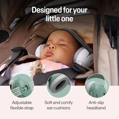 Alpine Muffy Baby Ear Muffs Noise Protection | Toddler Ear Protection Sage 114g (4oz) thumbnail 3