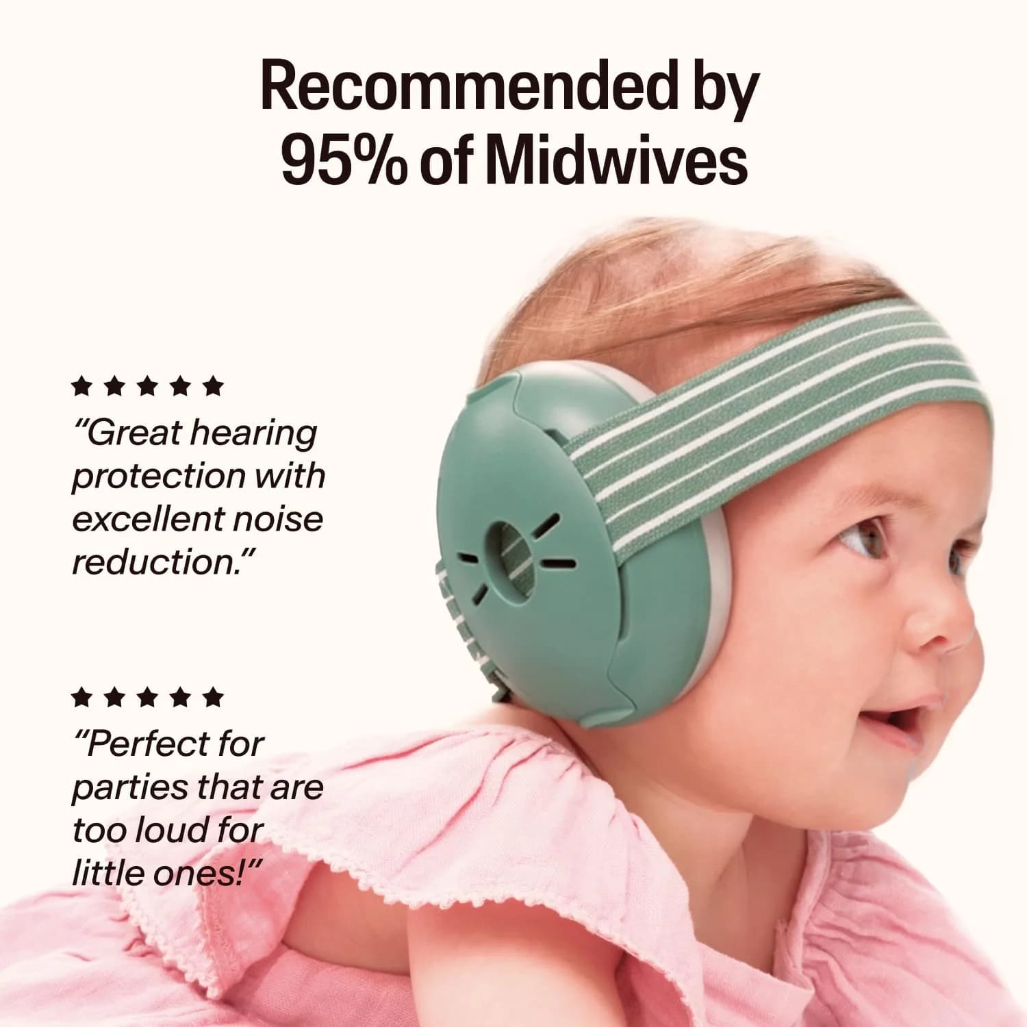 Alpine Muffy Baby Ear Protection Earmuffs - Sage Green for Babies & Toddlers - view 4