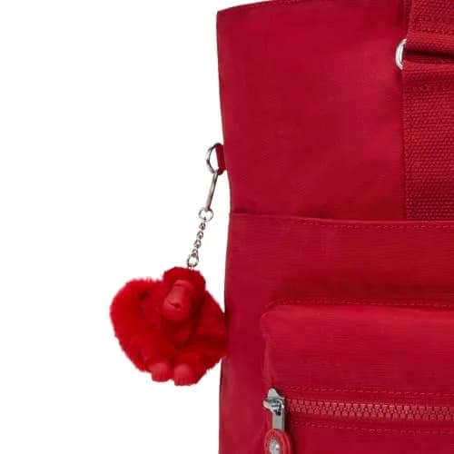 Kipling Women's India Tote Bag Ruby Red | Laptop Compartment, Trolley Sleeve, 25L Capacity thumbnail 5