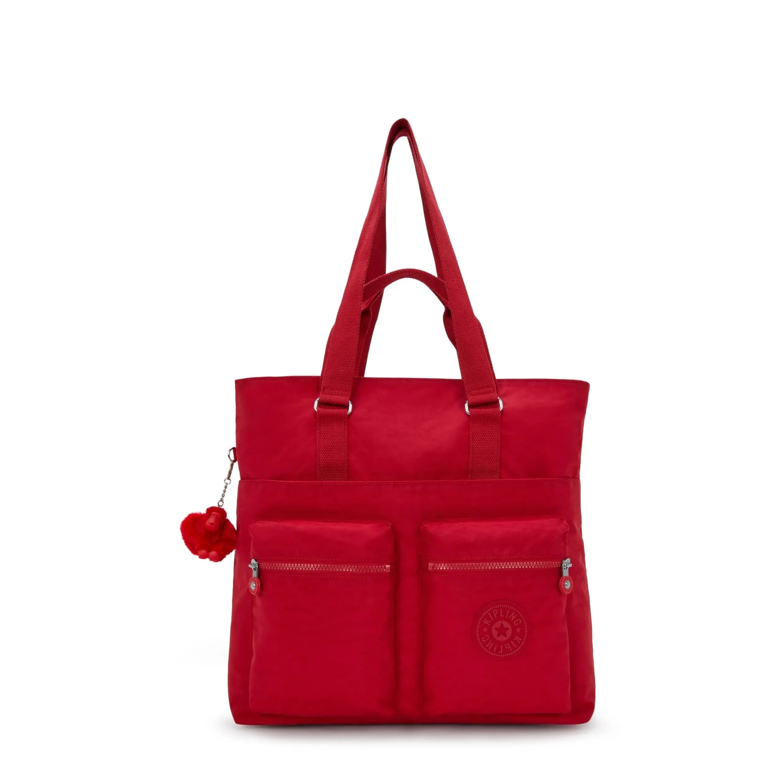 Kipling Women's India Tote Bag Ruby Red | Laptop Compartment, Trolley Sleeve, 25L Capacity - main product image