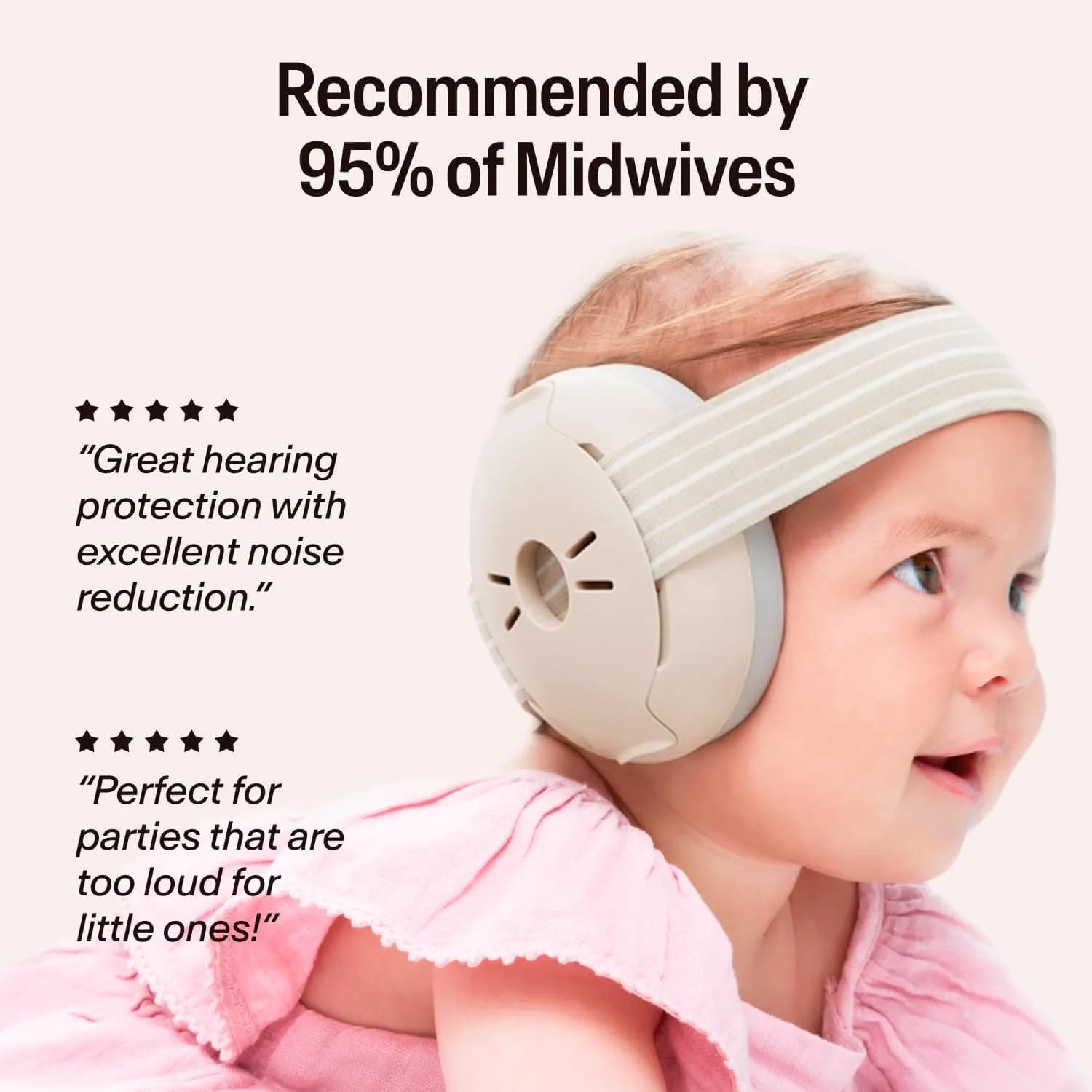 Alpine Muffy Baby Ear Protection Earmuffs - Sand Color | Noise Reduction for Babies & Toddlers - view 4
